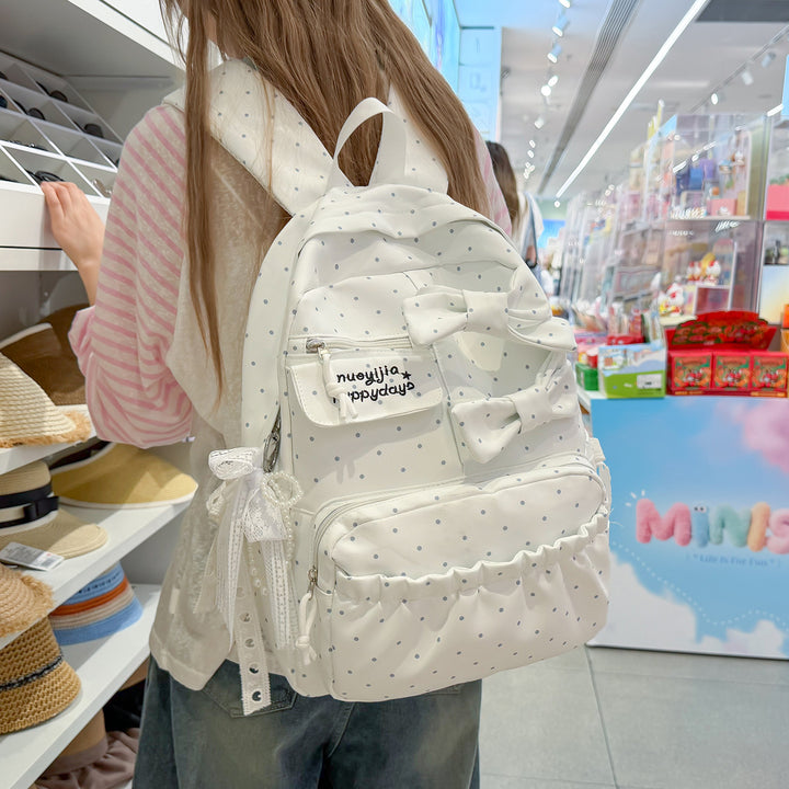 Bow-Embellished Casual Backpack Stornfield