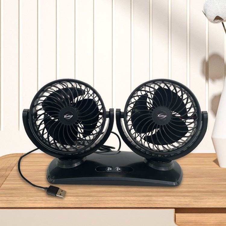 Dual-Head Portable Car Ventilation Fan Stornfield