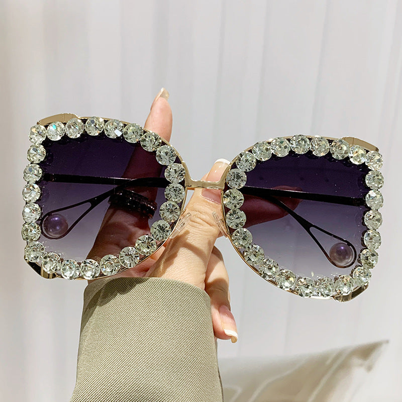Women's extravagant cat-eye sunglasses with sparkling rhinestone frame Stornfield
