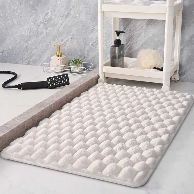 Plush Bubble-Textured Bath Mat
