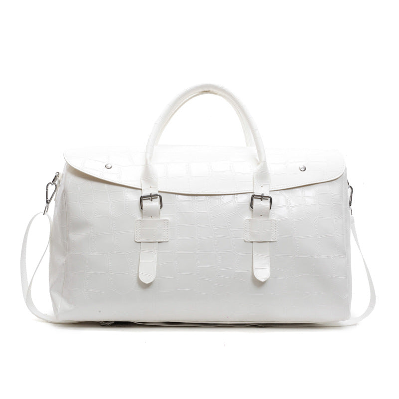 Premium Crocodile Texture Travel Duffel
