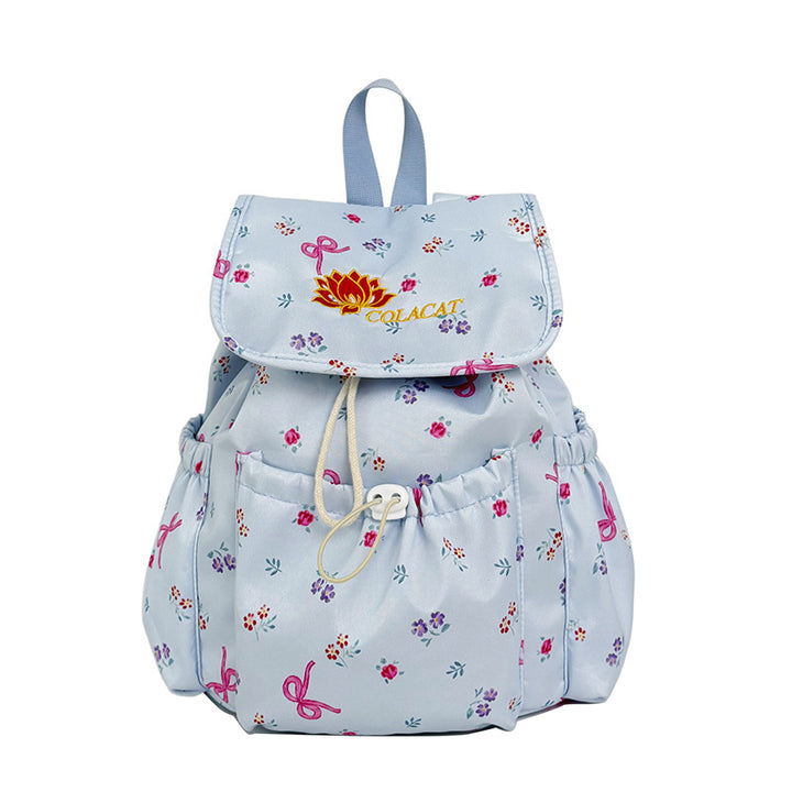 Floral-Embellished Drawstring Backpack Stornfield