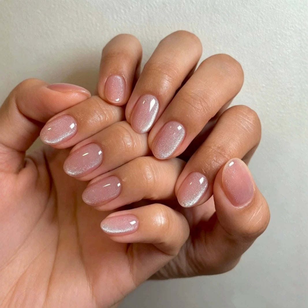 Elegant Press-On Nail Set with Glitter Finish Stornfield