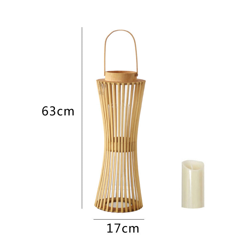 Elegant lantern made of woven wood Stornfield