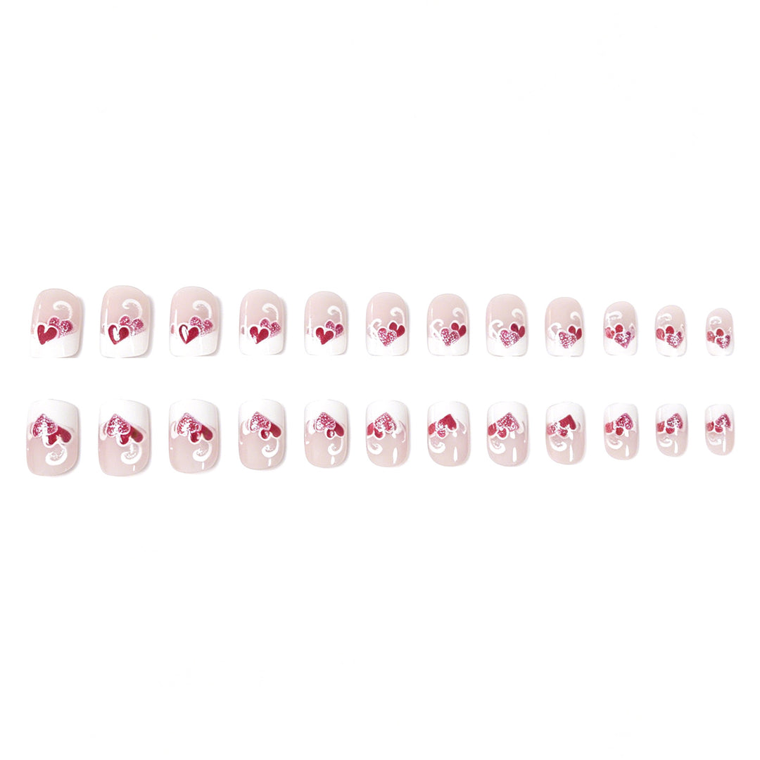 Heart-Embellished Nail Art Stornfield