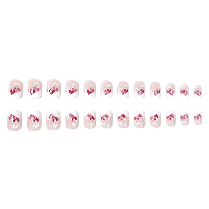 Heart-Embellished Nail Art Stornfield