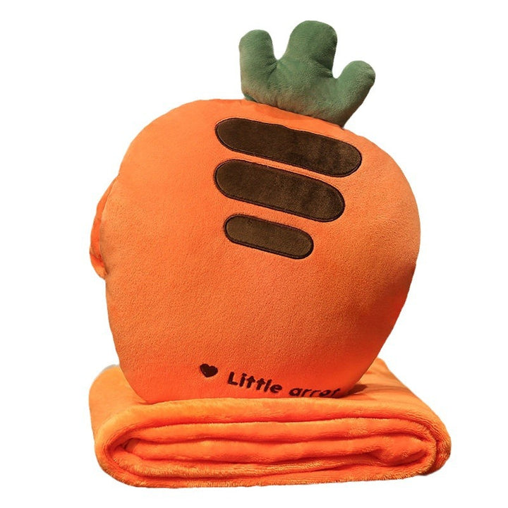 Plush carrot cushion and blanket set Stornfield