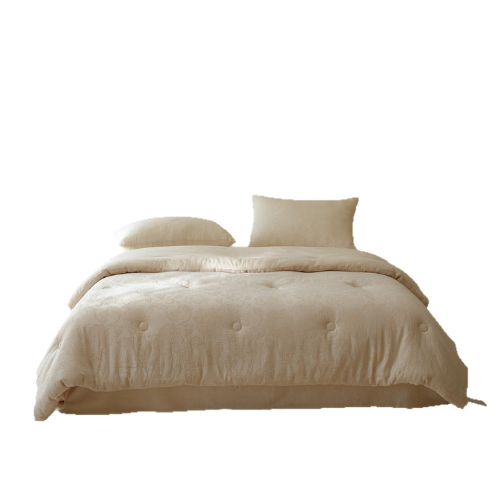 Luxury Washed Linen Pillow and Quilted Bedspread Set
