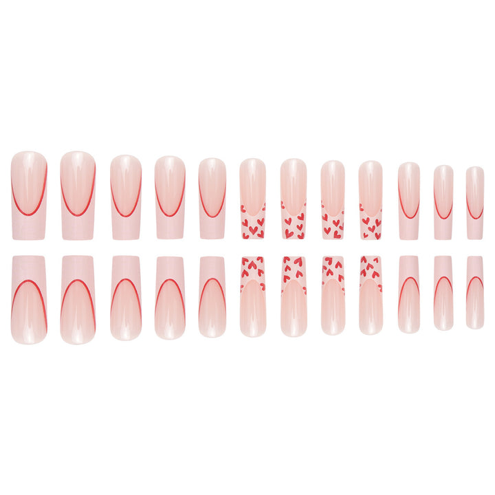 Romantic Heart-Accent Press-On Nail Set Stornfield