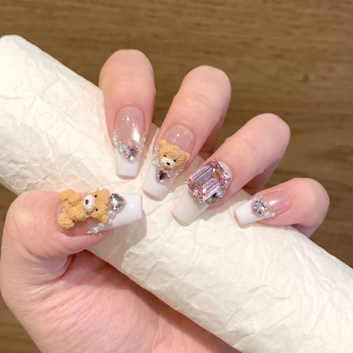 Cute Animal-Inspired Press-On Nail Art Set Stornfield