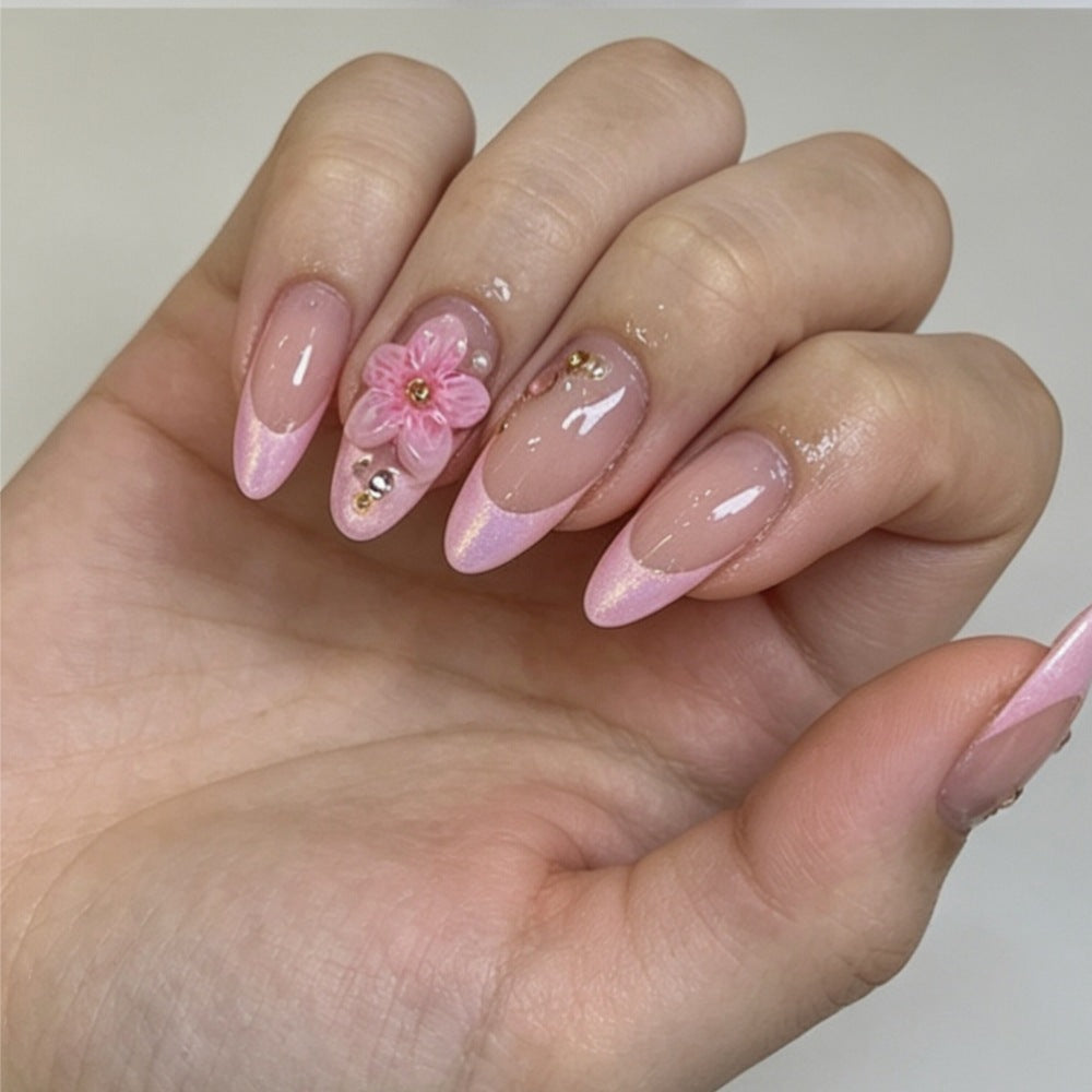 Floral-Embellished Press-On Nail Art Set Stornfield