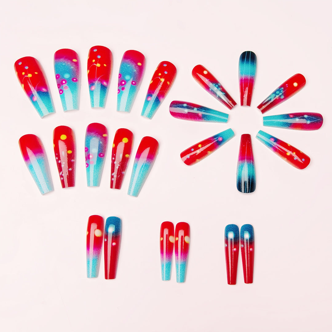 Artificial nails with luminous gradient design Stornfield