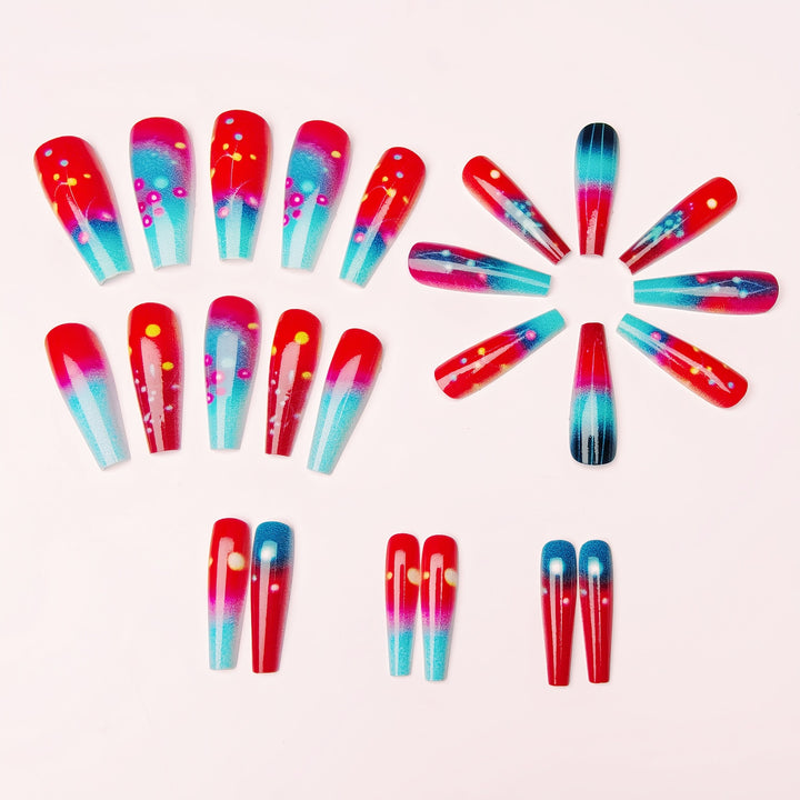 Artificial nails with luminous gradient design Stornfield
