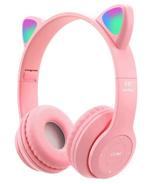 Wireless Cat Ear Headphones with Colorful LED Light Stornfield