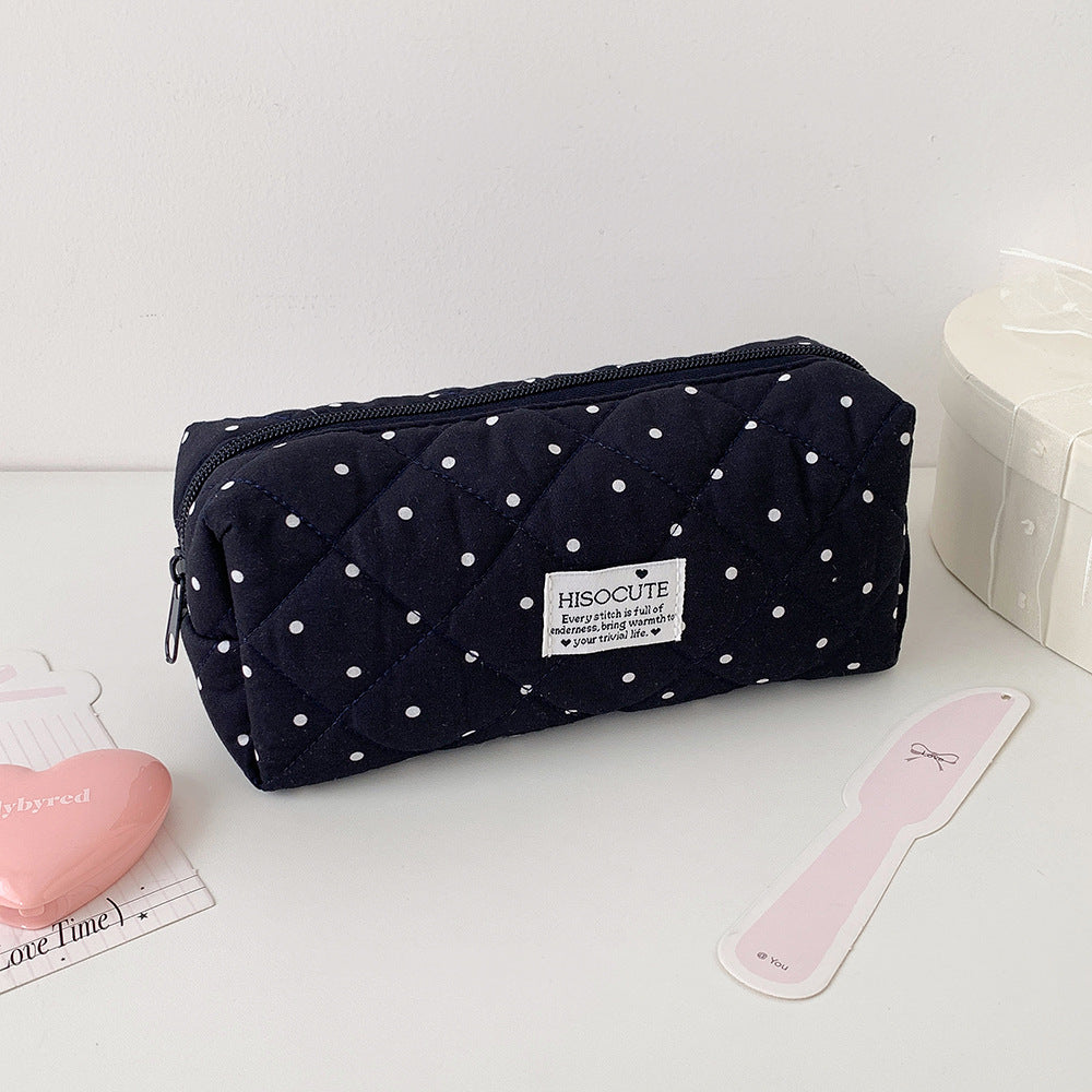 Quilted Cosmetic Pencil Case