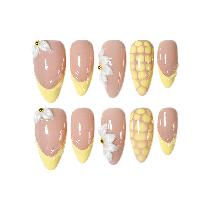 Artistic Flower-Inspired Nail Extensions Stornfield