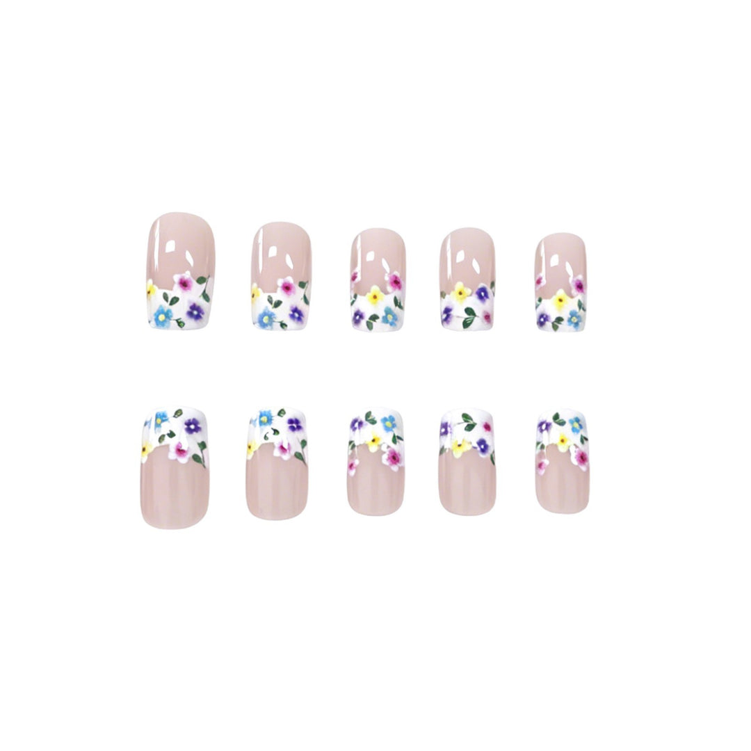 Floral Themed Press-On Nail Enhancements Stornfield