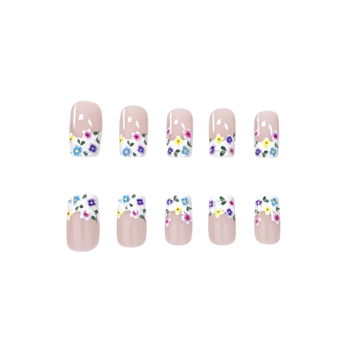 Floral Themed Press-On Nail Enhancements Stornfield