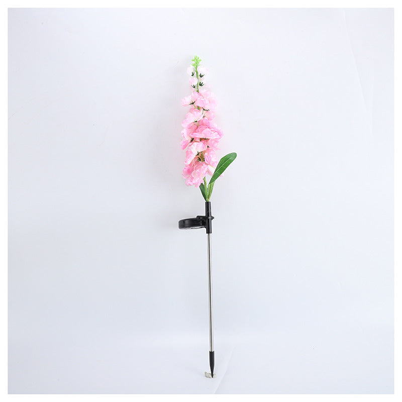 Tall Artificial Delphinium Floral Stake With Adjustable Metal Ground Spike And Removable Clamp Stornfield