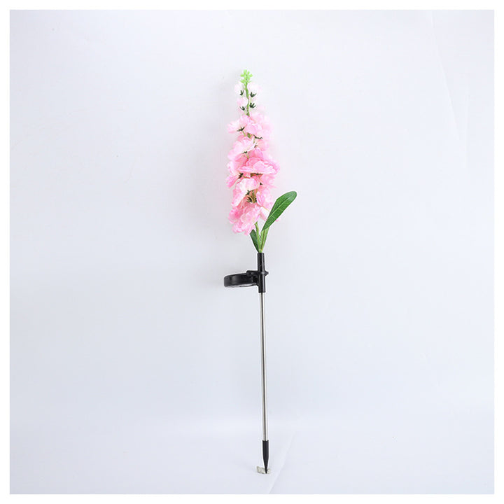 Tall Artificial Delphinium Floral Stake With Adjustable Metal Ground Spike And Removable Clamp Stornfield