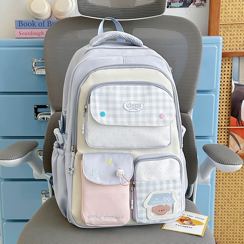 Multi-Pocket Travel Backpack with Cute Character Accents Stornfield