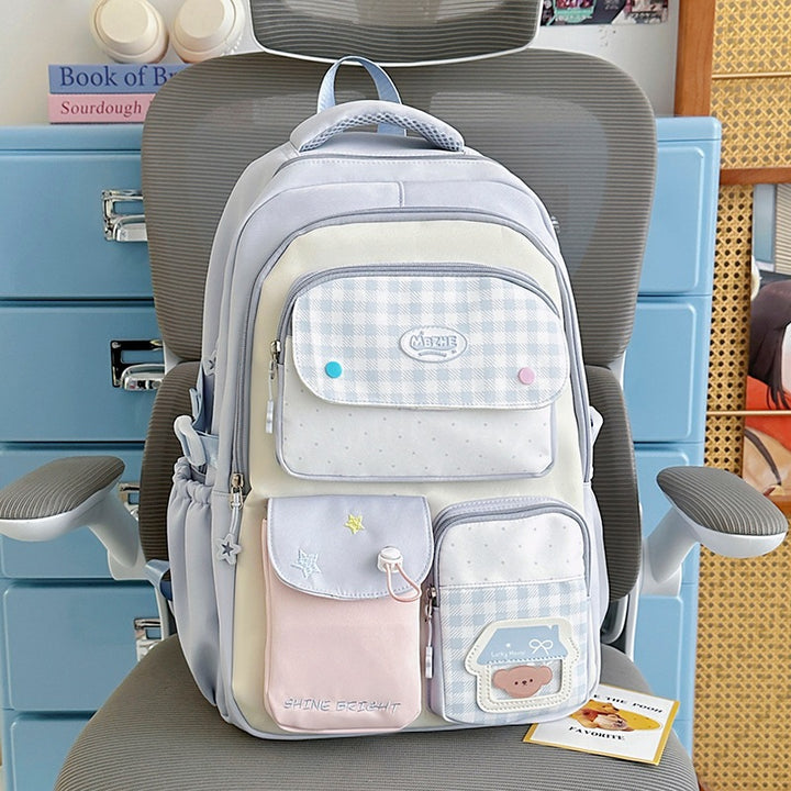 Multi-Pocket Travel Backpack with Cute Character Accents Stornfield