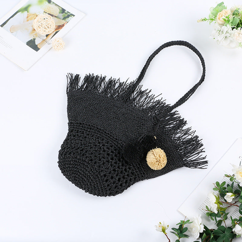 Elegant Basket Bag with Fringed Design Stornfield