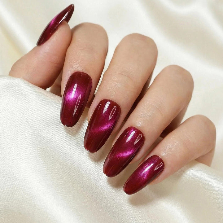 Glossy Almond-Shaped Press-On Nail Extensions Stornfield