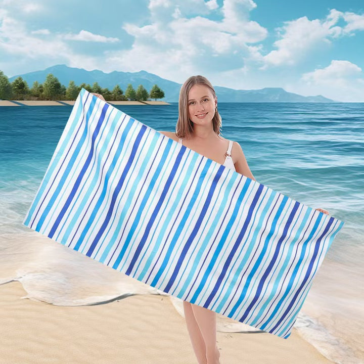 Ladies beach towel with maritime stripe pattern Stornfield