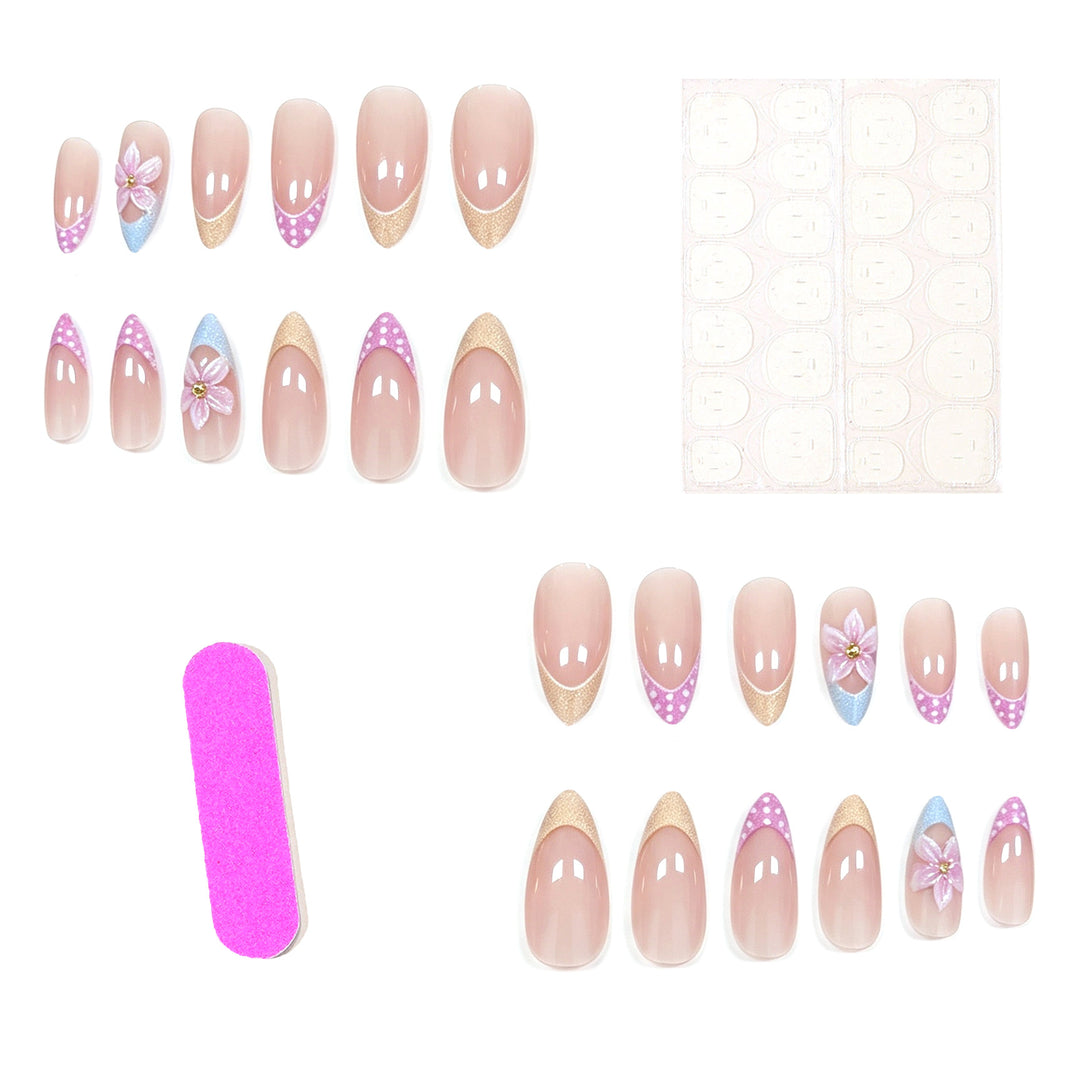 Artistic Floral Acrylic Nail Extensions Stornfield 1789915721