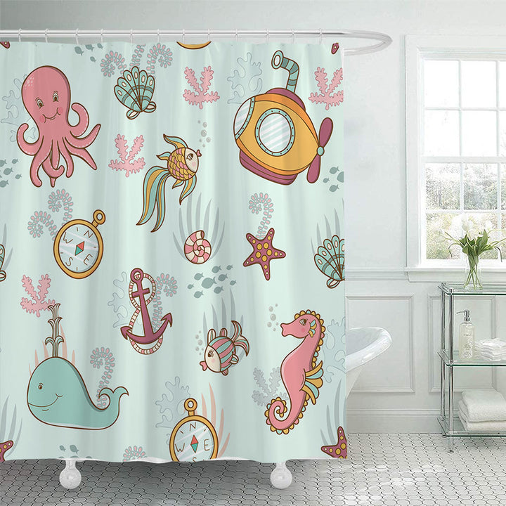 Nautical-Themed Shower Curtain Stornfield