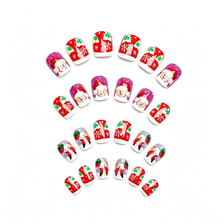 Artificial nails with festive Santa design Stornfield