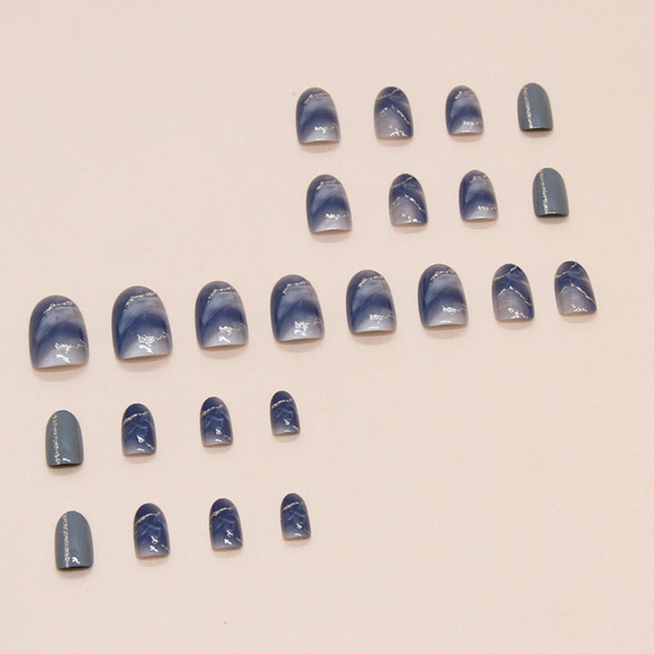 Premium Marble Design Press-On Nail Tips Stornfield