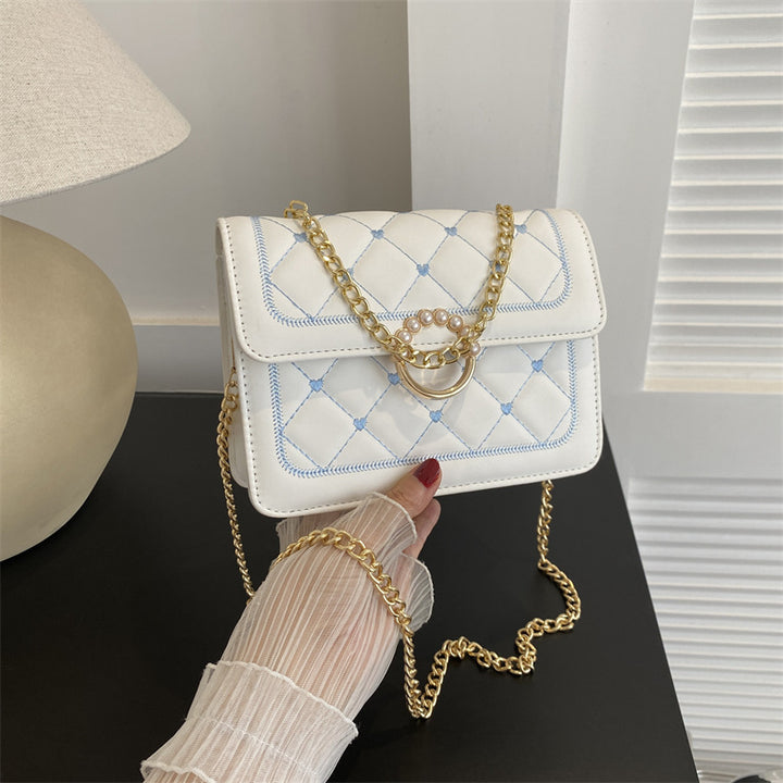 Elegant Quilted Chain-Detail Handbag