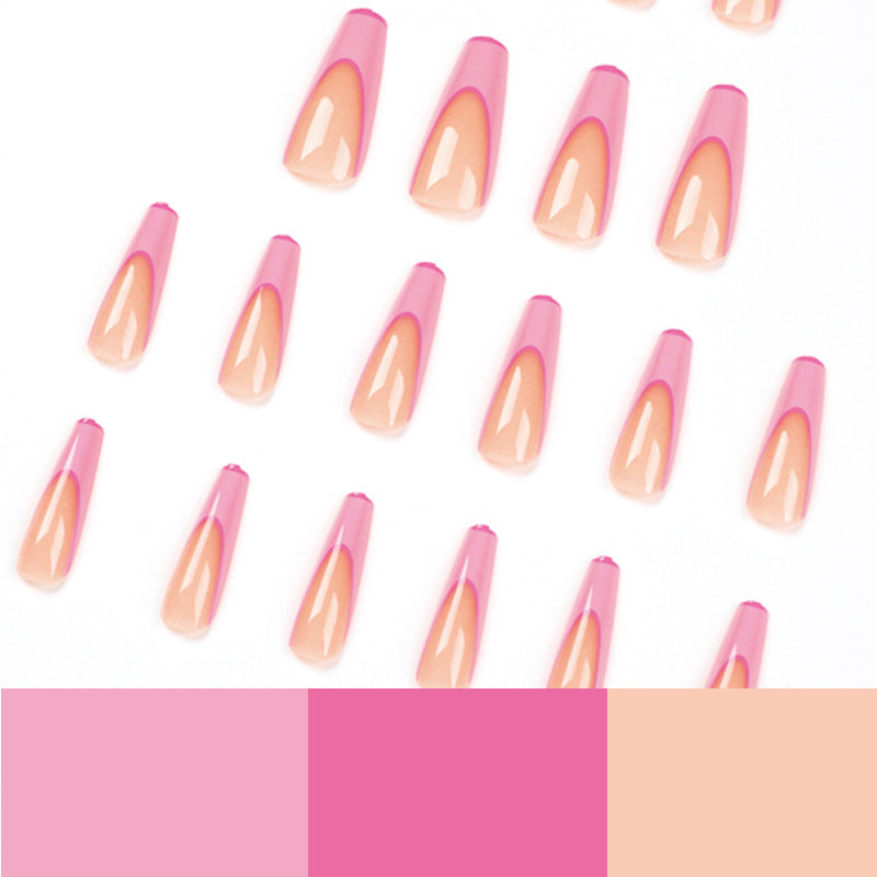 Artificial nail extensions with modern ombre design Stornfield