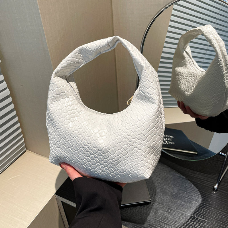 Textured Faux Leather Hobo Bag Stornfield