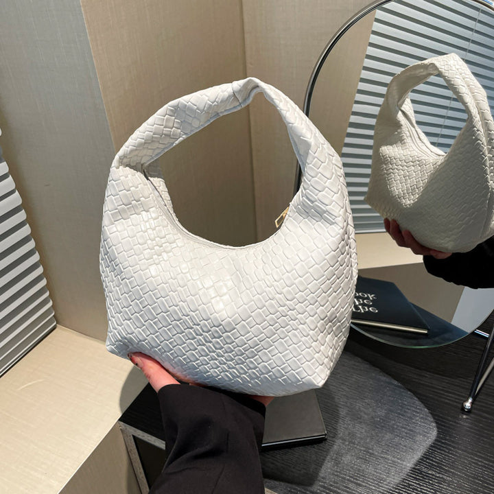 Textured Faux Leather Hobo Bag Stornfield