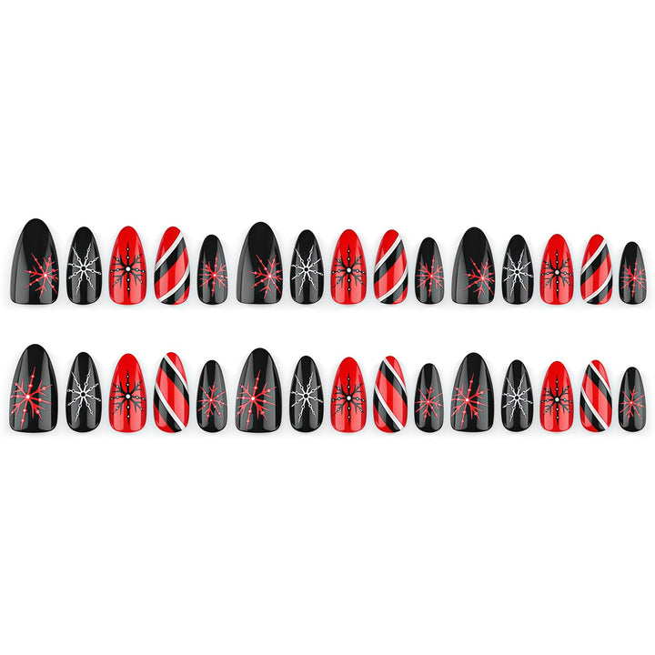 Acrylic Nail Set with Modern Geometric Design Stornfield