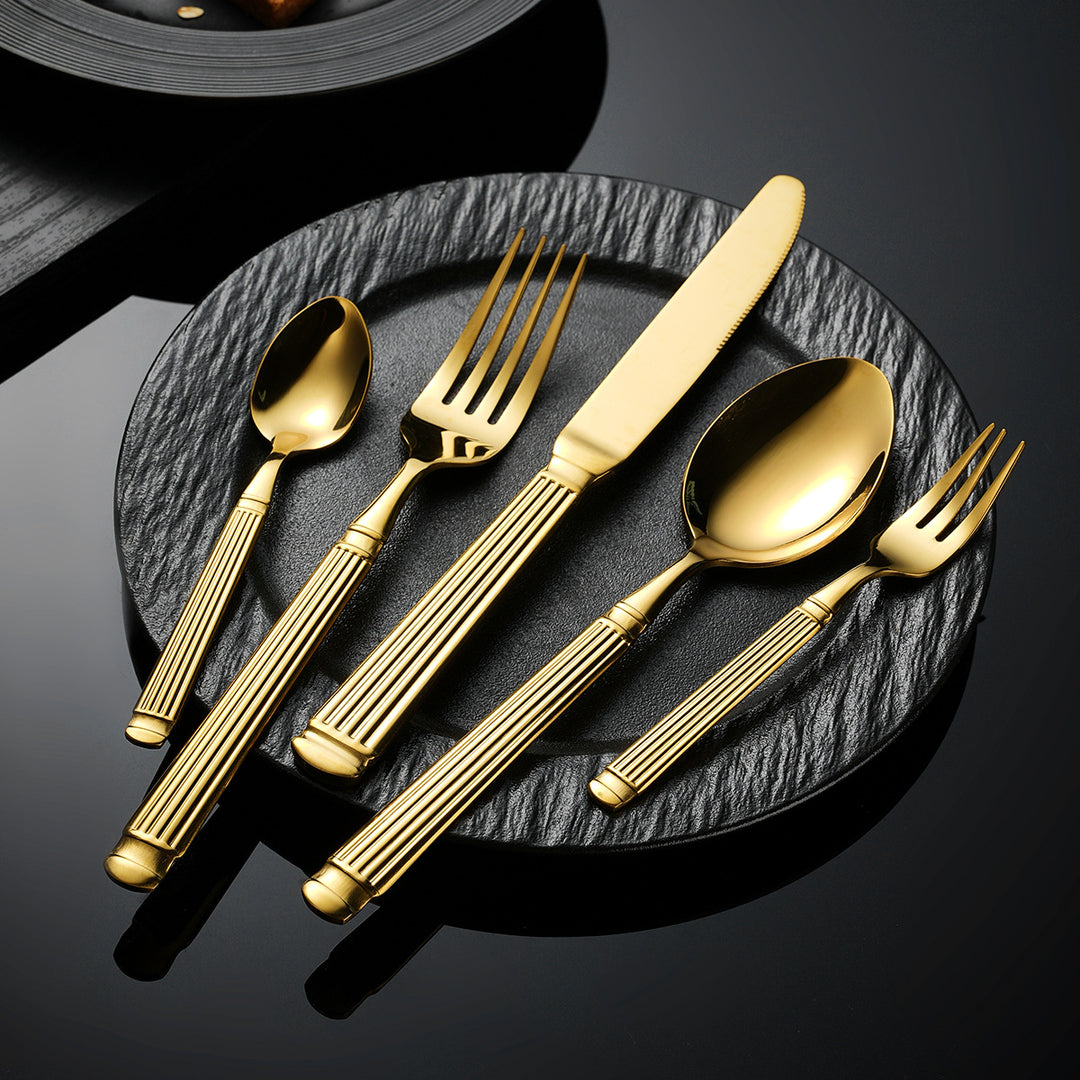 Elegant dessert spoon with exclusive surface design Stornfield