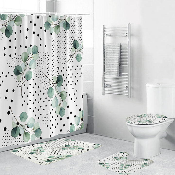 Tropical Leaf Print Bathroom Set Stornfield