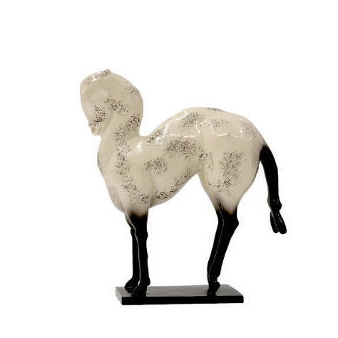 Elegant Wooden Horse Head Sculpture