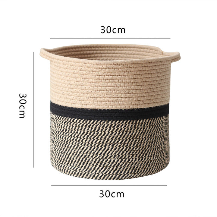 Decorative laundry basket made of woven material Stornfield