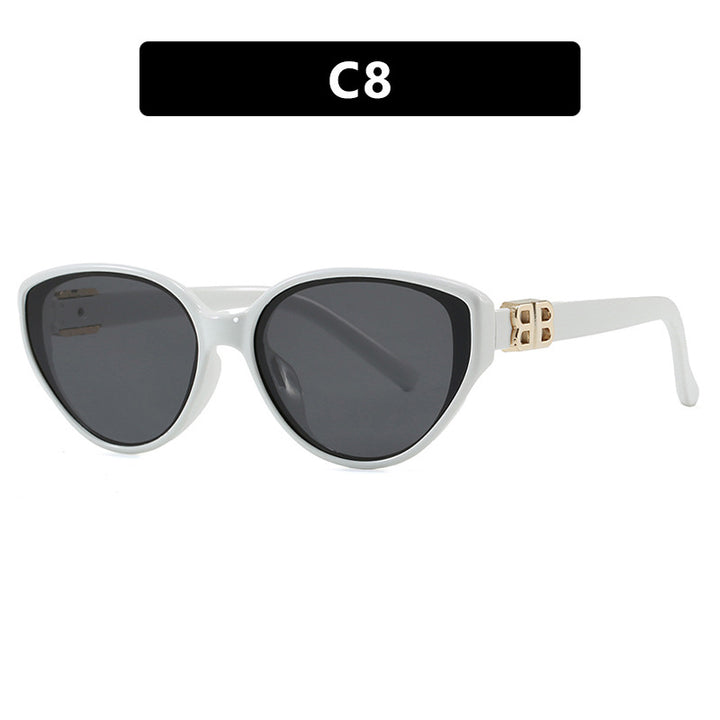 Women's fashionable cat-eye sunglasses with elegant metal frame and UV protection Stornfield