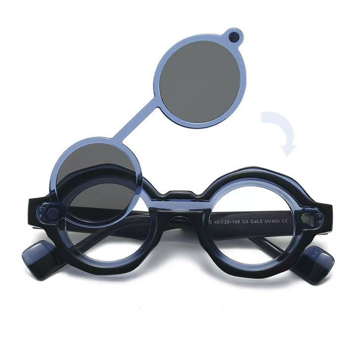 Ladies fashionable sunglasses with unique round design Stornfield