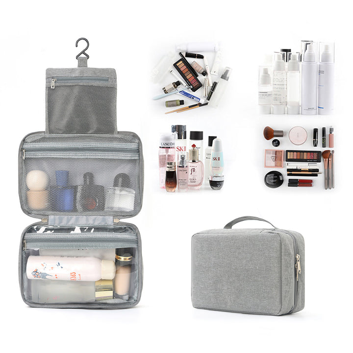 Travel toiletry bag with hooks and multiple compartments Stornfield
