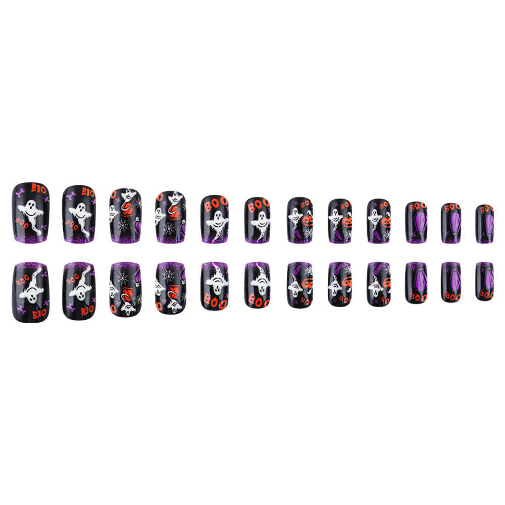 Fun Halloween-Themed Press-On Nail Art Set Stornfield