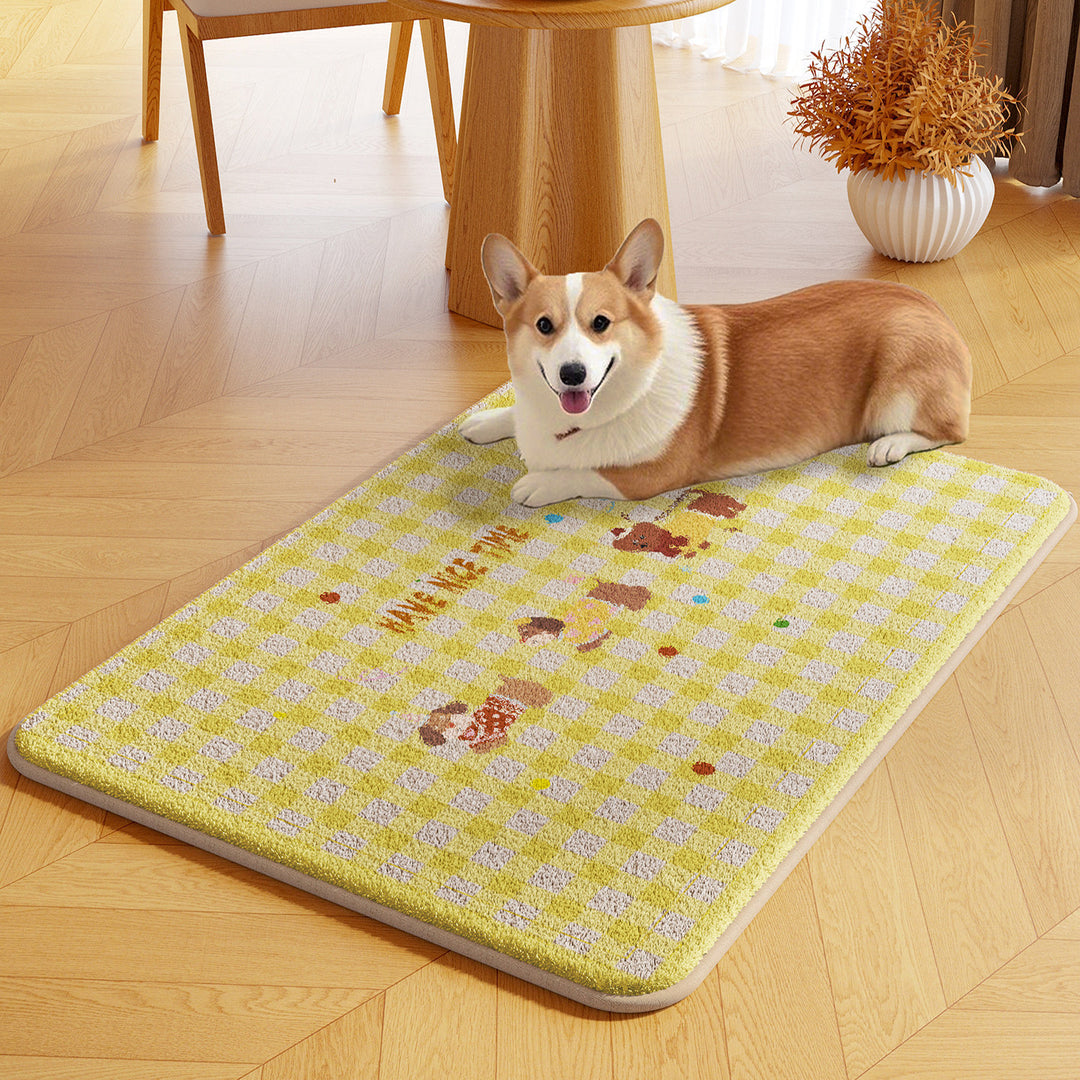Cute Bear-Shaped Plush Area Rug