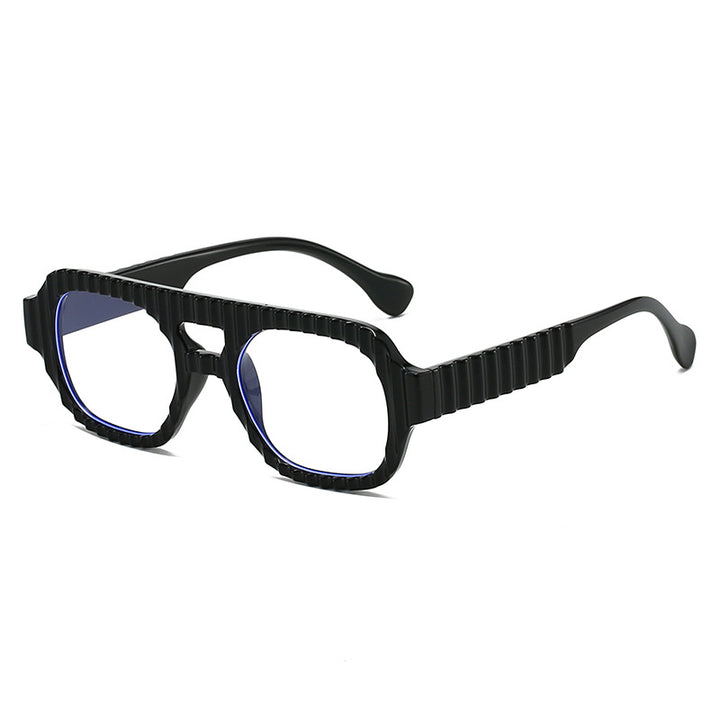 Ladies fashionable sunglasses in futuristic design with textured frame Stornfield