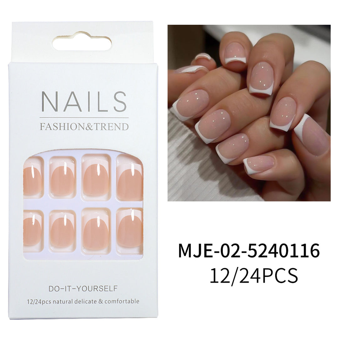Elegant French Tip Press-On Nail Set Stornfield 1787225130