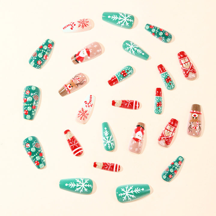 Festive Christmas-Themed 3D Nail Art Extensions Stornfield